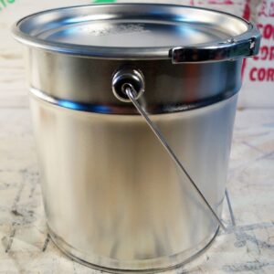 EIMER 5,4L -Leergebinde UN-Weissblecheimer 5.4 Liter mit Deckel, Spannring mit langem Tragbüge